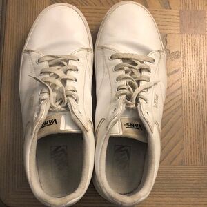Vans Men's White leather Sneakers size 12